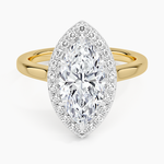 Platinum Mixed Metal Julia Halo Diamond Ring (1/5 ct. tw.) Platinum Marquise Engagement Ring