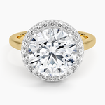 Platinum Mixed Metal Julia Halo Diamond Ring (1/5 ct. tw.) Platinum Round Engagement Ring