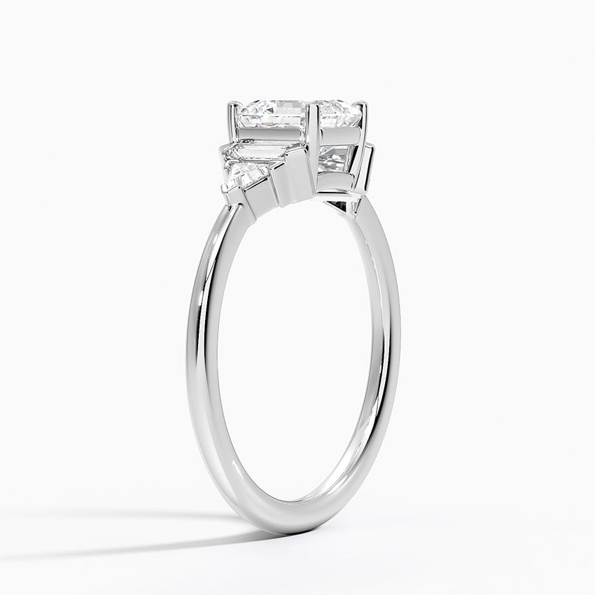 Edie Art Deco Diamond Ring Platinum Asscher Engagement Ring