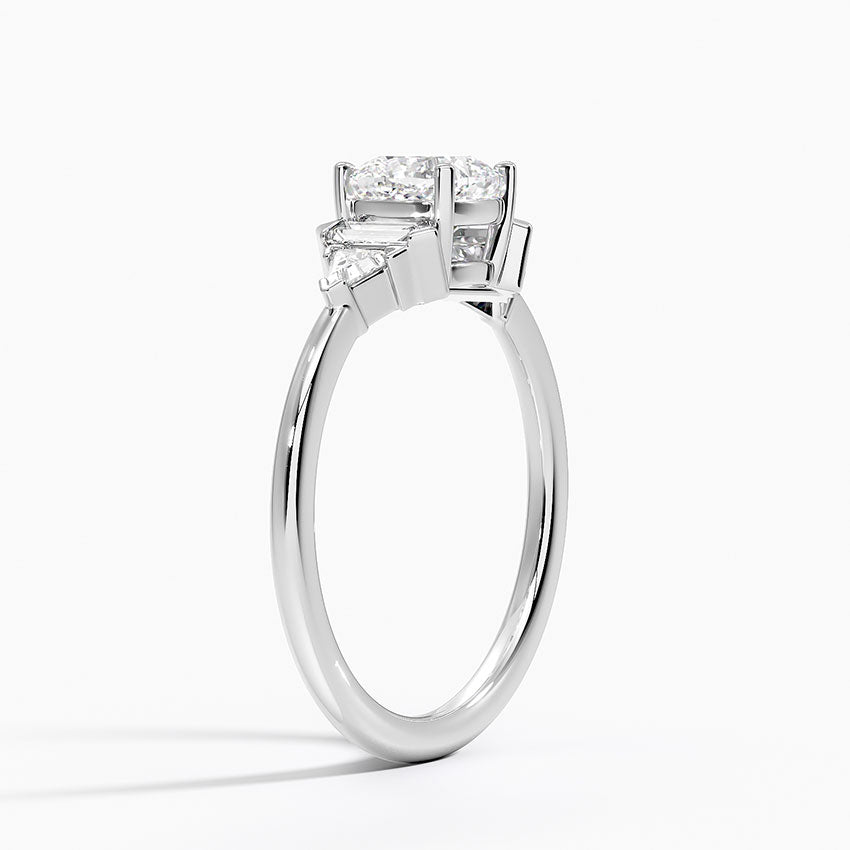 Edie Art Deco Diamond Ring Platinum Cushion Engagement Ring