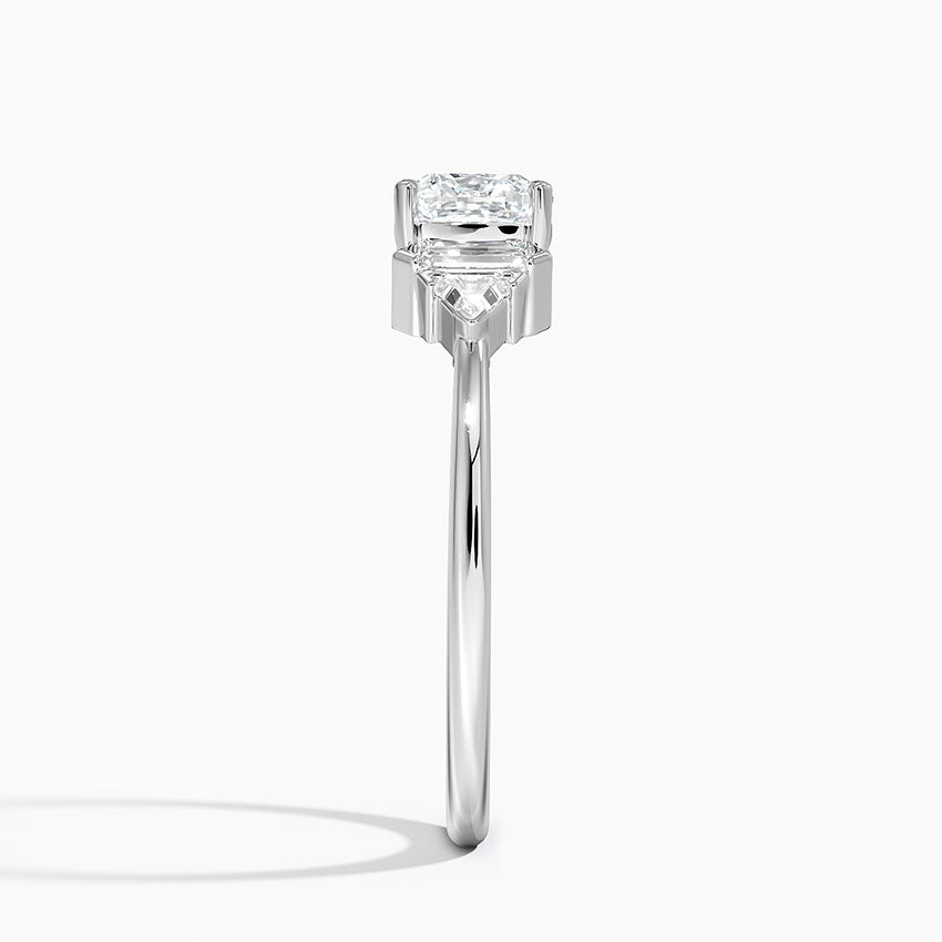 Edie Art Deco Diamond Ring Platinum Cushion Engagement Ring