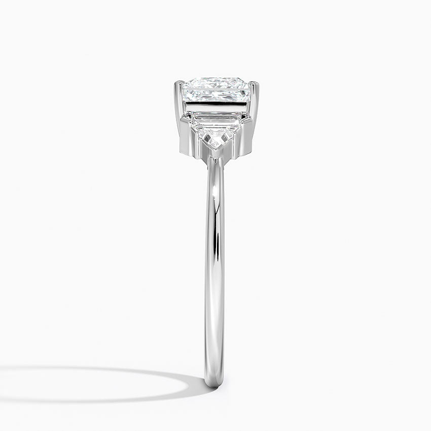 Edie Art Deco Diamond Ring Platinum Princess Engagement Ring