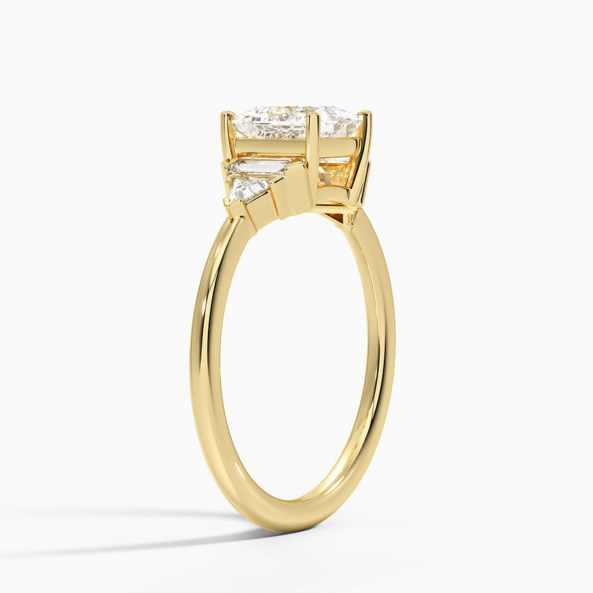 Edie Art Deco Diamond Ring Yellow Gold 18k Princess Engagement Ring