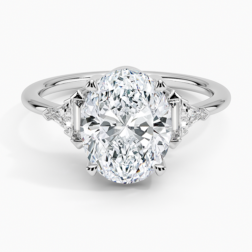 Edie Art Deco Diamond Ring Platinum Oval Engagement Ring