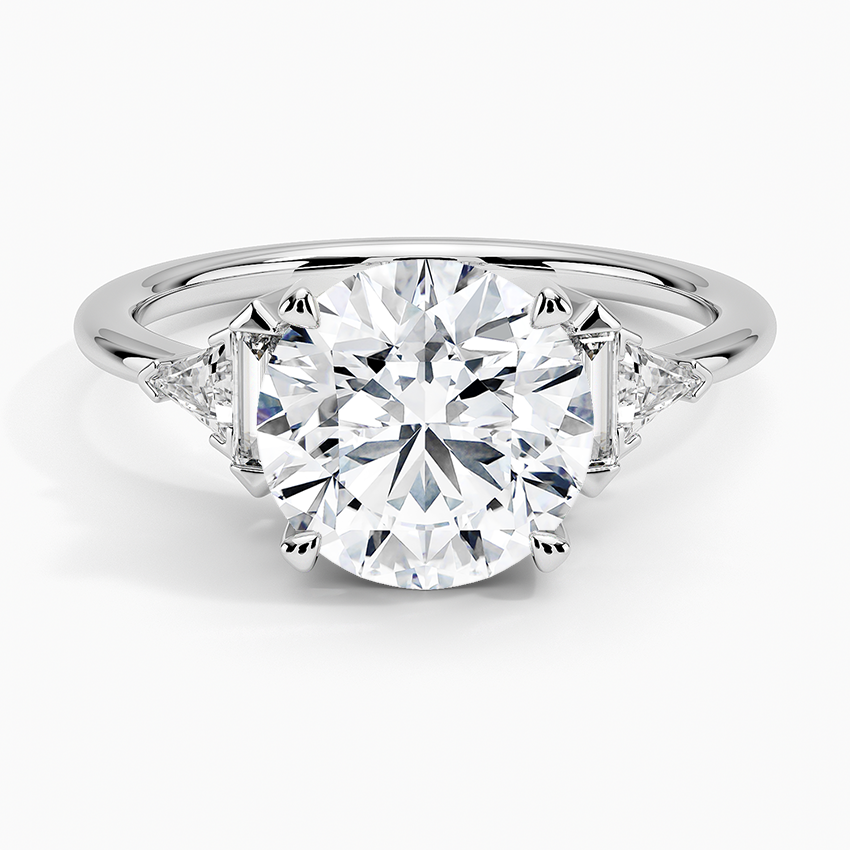 Edie Art Deco Diamond Ring Platinum Round Engagement Ring