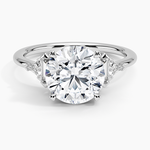Edie Art Deco Diamond Ring Platinum Round Engagement Ring
