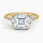 Edie Art Deco Diamond Ring Yellow Gold 18k Asscher Engagement Ring