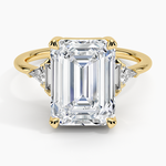 Edie Art Deco Diamond Ring Yellow Gold 18k Emerald Engagement Ring