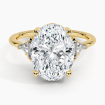 Edie Art Deco Diamond Ring Yellow Gold 18k Oval Engagement Ring