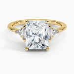 Edie Art Deco Diamond Ring Yellow Gold 18k Radiant Engagement Ring