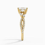 Luxe Willow Three Stone Diamond Ring (1/2 ct. tw.) Yellow Gold 18k Emerald Engagement Ring