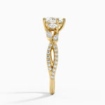 Luxe Willow Three Stone Diamond Ring (1/2 ct. tw.) Yellow Gold 18k Heart Engagement Ring