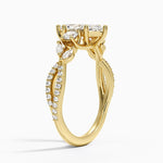 Luxe Willow Three Stone Diamond Ring (1/2 ct. tw.) Yellow Gold 18k Marquise Engagement Ring