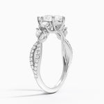 Luxe Willow Three Stone Diamond Ring (1/2 ct. tw.) Platinum Pear Engagement Ring