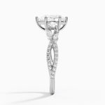 Luxe Willow Three Stone Diamond Ring (1/2 ct. tw.) Platinum Pear Engagement Ring