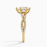 Luxe Willow Three Stone Diamond Ring (1/2 ct. tw.) Yellow Gold 18k Pear Engagement Ring