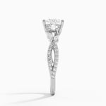 Luxe Willow Three Stone Diamond Ring (1/2 ct. tw.) Platinum Princess Engagement Ring