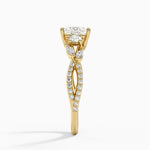 Luxe Willow Three Stone Diamond Ring (1/2 ct. tw.) Yellow Gold 18k Princess Engagement Ring