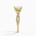 Luxe Willow Three Stone Diamond Ring (1/2 ct. tw.) Yellow Gold 18k Radiant Engagement Ring