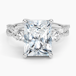 Luxe Willow Three Stone Diamond Ring (1/2 ct. tw.) Platinum Radiant Engagement Ring