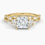 Luxe Willow Three Stone Diamond Ring (1/2 ct. tw.) Yellow Gold 18k Princess Engagement Ring