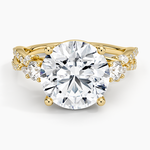 Luxe Willow Three Stone Diamond Ring (1/2 ct. tw.) Yellow Gold 18k Round Engagement Ring