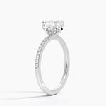 Luxe Petal Diamond Ring Platinum Asscher Engagement Ring