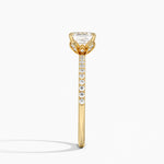 Luxe Petal Diamond Ring Yellow Gold 18k Asscher Engagement Ring