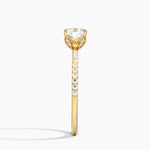 Luxe Petal Diamond Ring Yellow Gold 18k Cushion Engagement Ring