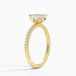 Luxe Petal Diamond Ring Yellow Gold 18k Emerald Engagement Ring