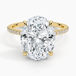 Luxe Petal Diamond Ring Yellow Gold 18k Oval Engagement Ring