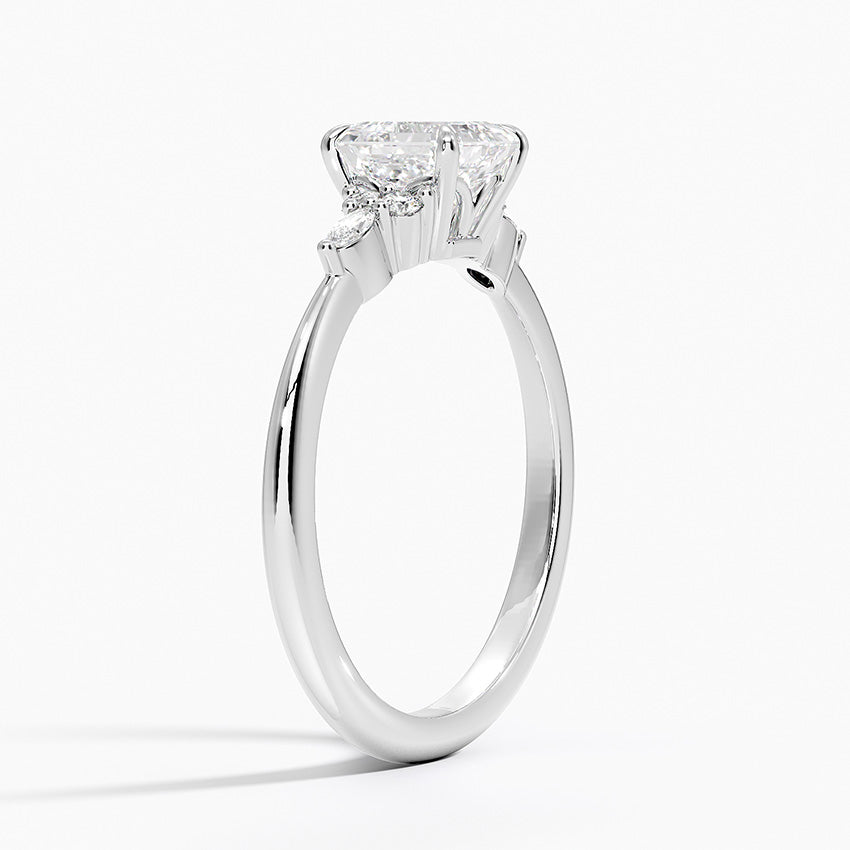 Nadia Diamond Ring Platinum Asscher Engagement Ring