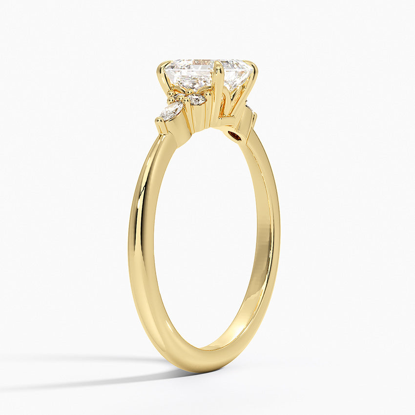 Nadia Diamond Ring Yellow Gold 18k Asscher Engagement Ring