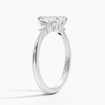 Nadia Diamond Ring Platinum Emerald Engagement Ring