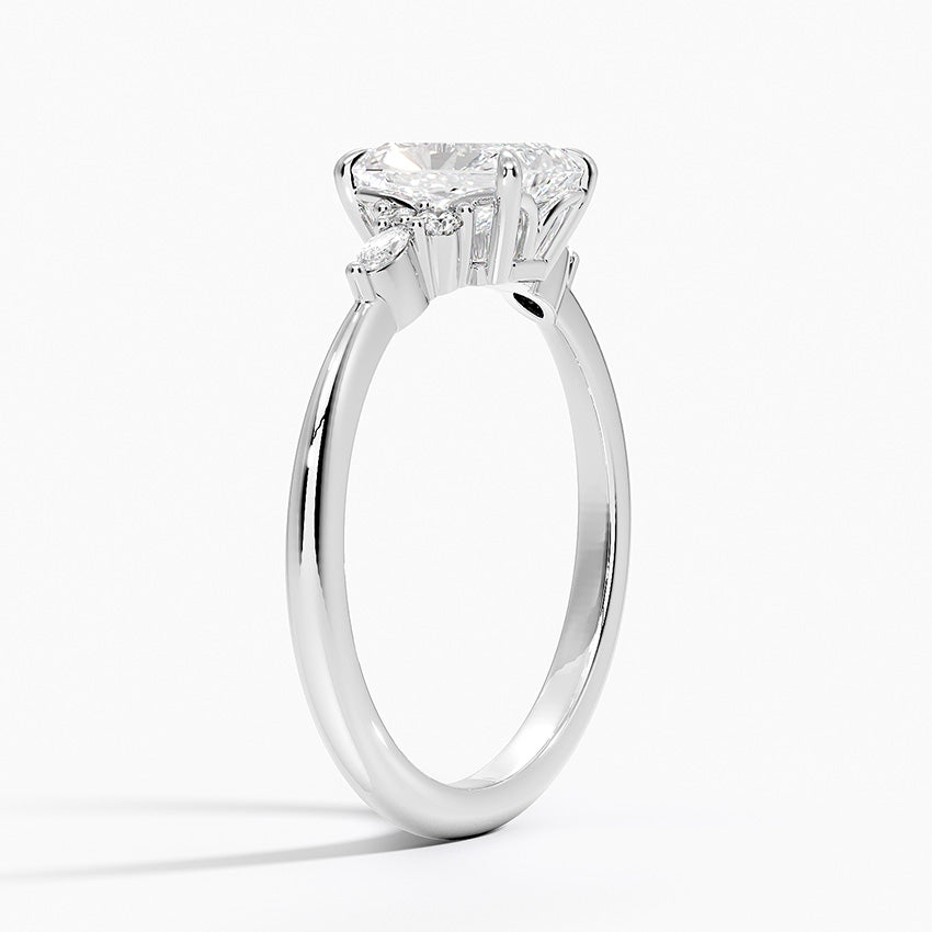 Nadia Diamond Ring Platinum Radiant Engagement Ring