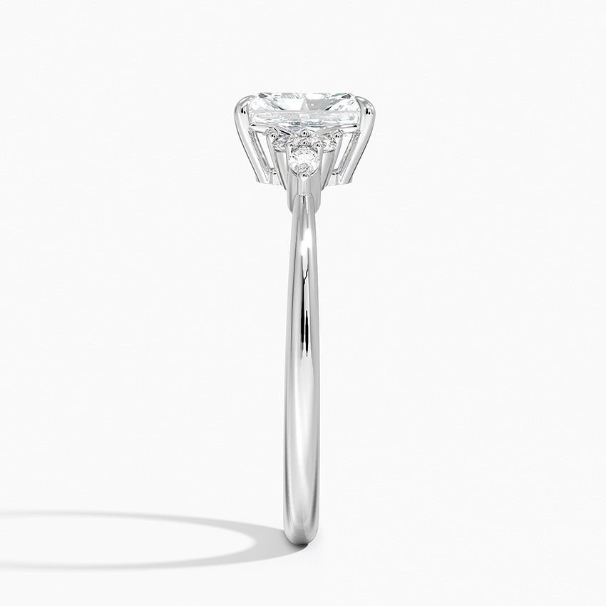 Nadia Diamond Ring Platinum Radiant Engagement Ring