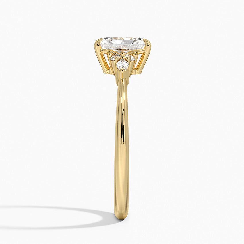 Nadia Diamond Ring Yellow Gold 18k Radiant Engagement Ring
