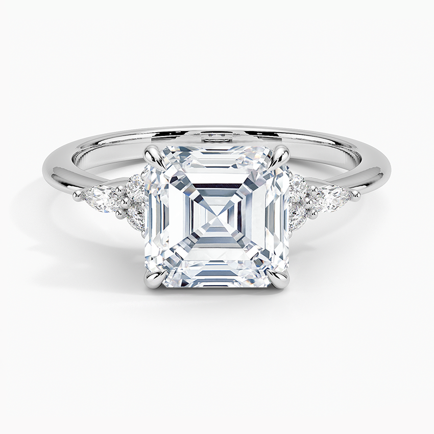 Nadia Diamond Ring Platinum Asscher Engagement Ring