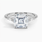 Nadia Diamond Ring Platinum Asscher Engagement Ring