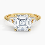 Nadia Diamond Ring Yellow Gold 18k Asscher Engagement Ring