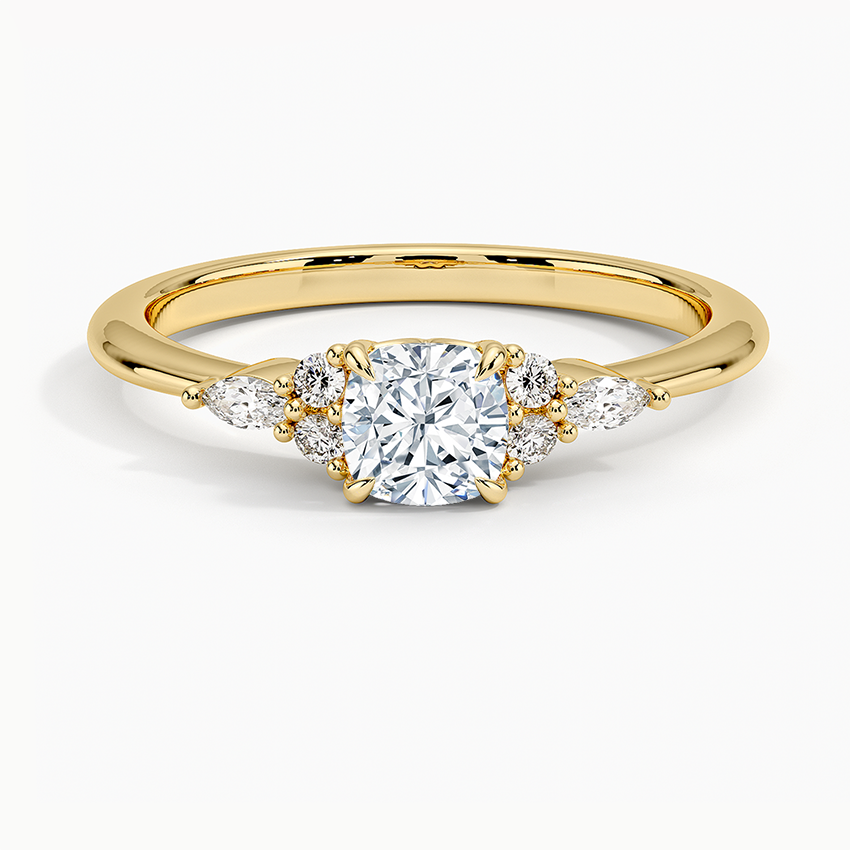 Nadia Diamond Ring Yellow Gold 18k Cushion Engagement Ring