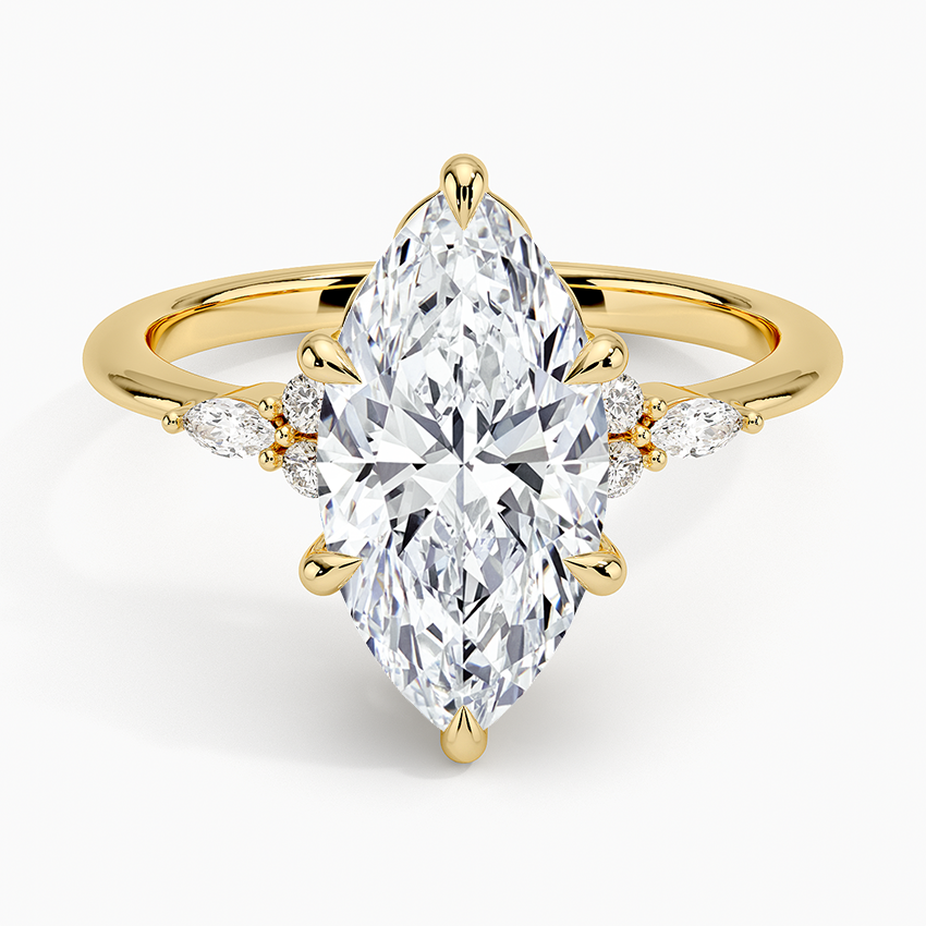 Nadia Diamond Ring Yellow Gold 18k Marquise Engagement Ring