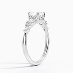 Nadia Three Stone Diamond Ring Platinum Asscher Engagement Ring