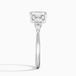 Nadia Three Stone Diamond Ring Platinum Emerald Engagement Ring