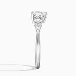 Nadia Three Stone Diamond Ring Platinum Heart Engagement Ring