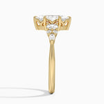 Nadia Three Stone Diamond Ring Yellow Gold 18k Marquise Engagement Ring