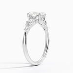 Nadia Three Stone Diamond Ring Platinum Oval Engagement Ring