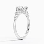 Nadia Three Stone Diamond Ring Platinum Pear Engagement Ring