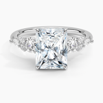 Nadia Three Stone Diamond Ring Platinum Radiant Engagement Ring
