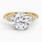 Nadia Three Stone Diamond Ring Yellow Gold 18k Round Engagement Ring